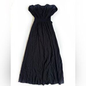Pampelone Black Short Sleeve Knit Maxi Dress - M
